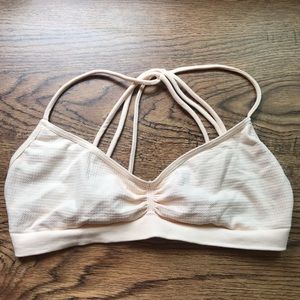 Free people light pink strappy back bralette